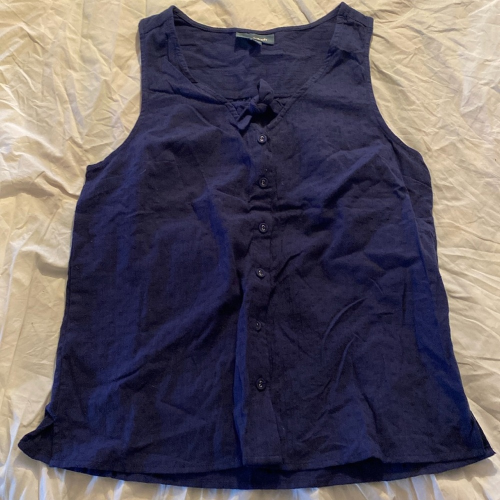ModCloth V-Neck Bow Detail Tank Top